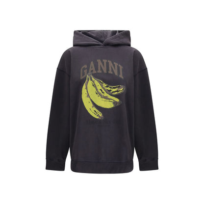 Ganni Black Cotton Sweatshirt 1728,72470364320,Black,Clothing,Ganni,L,M,New with tags,S,Sweaters - Clothing,Sweatshirts - Sweaters - Clothing,Women,XS