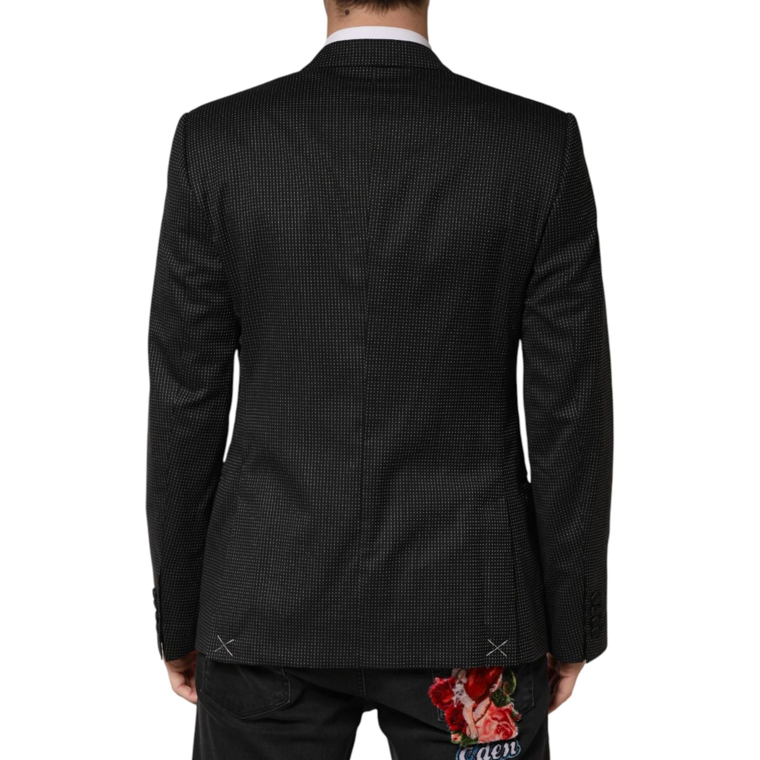 Dolce & Gabbana Black Fantasy Single Breasted Jacket Blazer