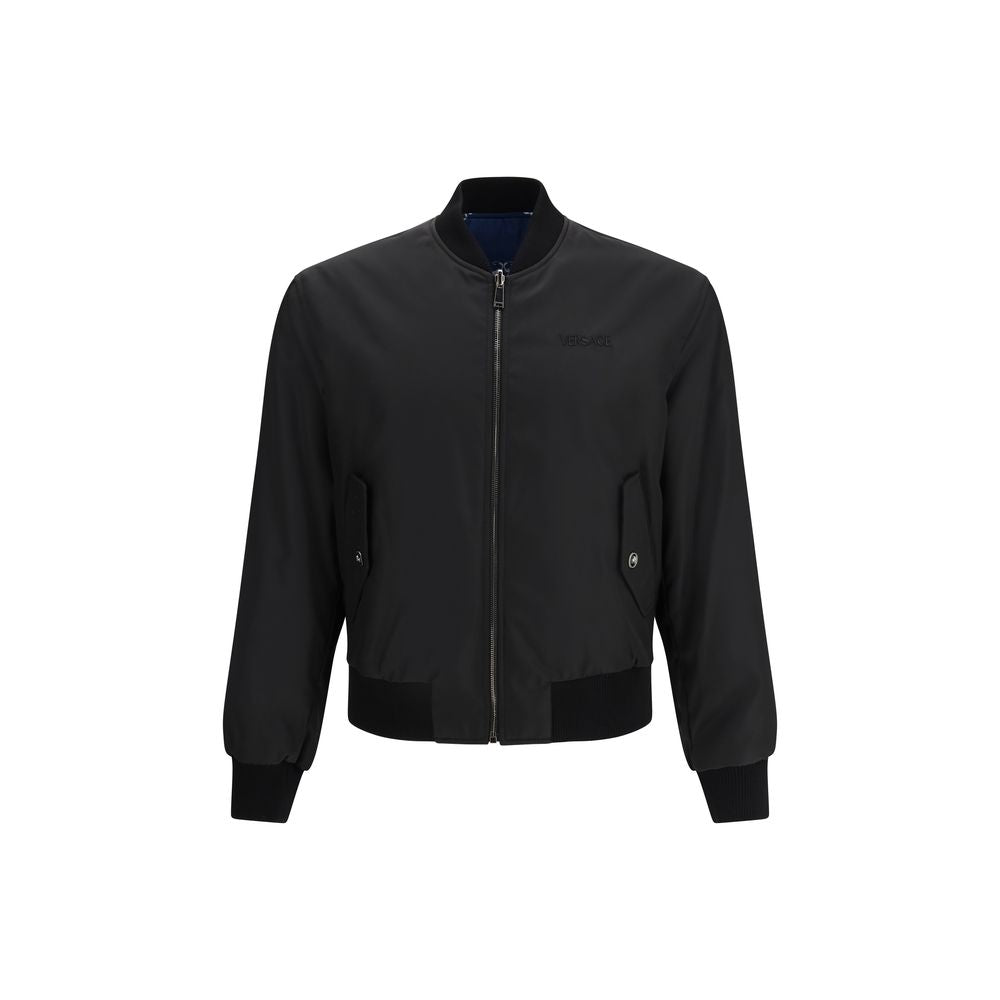 Versace Black Polyamide Bomber