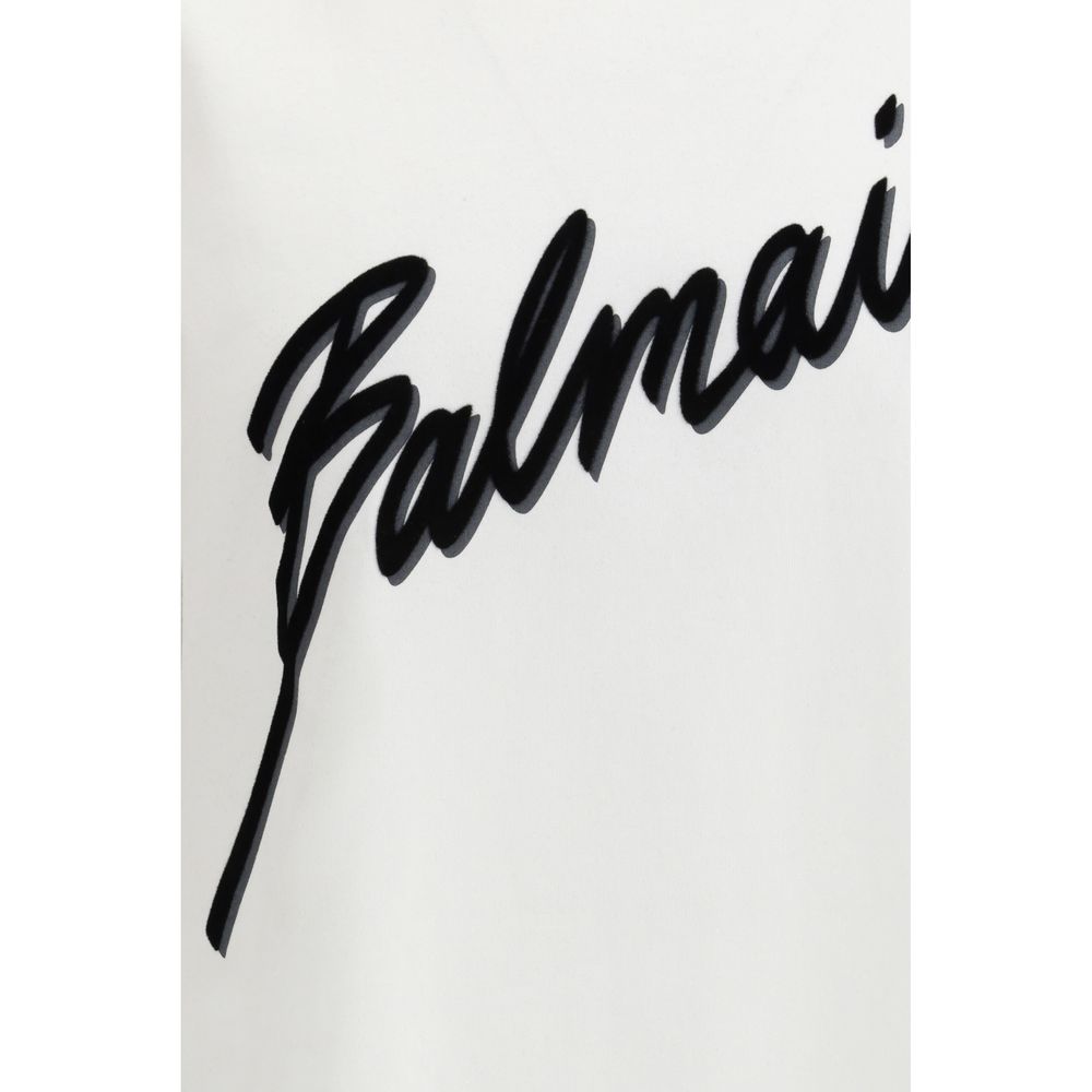 Balmain White Cotton T-Shirt 1728,72470364320,Balmain,Clothing,L,M,Men,New with tags,S,T-Shirts - Clothing,White,XL