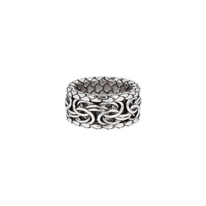 ALBERT M. JEWELS JEWELRY Mod. WSOX00396.S-28 intricately designed silver ring