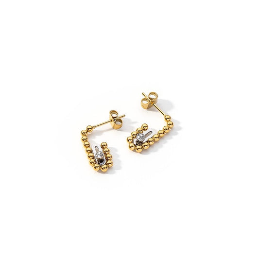 AN JEWELS JEWELRY Mod. AL.ESOK02SYC gold stud earrings with crystals