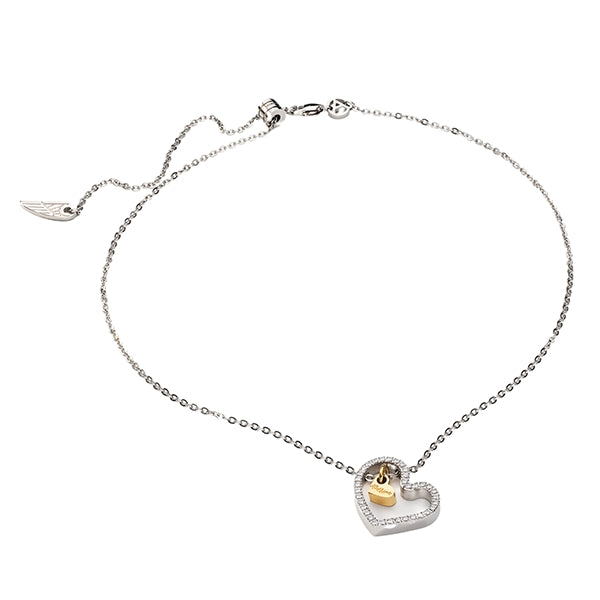 AN JEWELS JEWELRY Mod. AL.NLPA4SCZ heart-shaped pendant necklace with delicate chain.