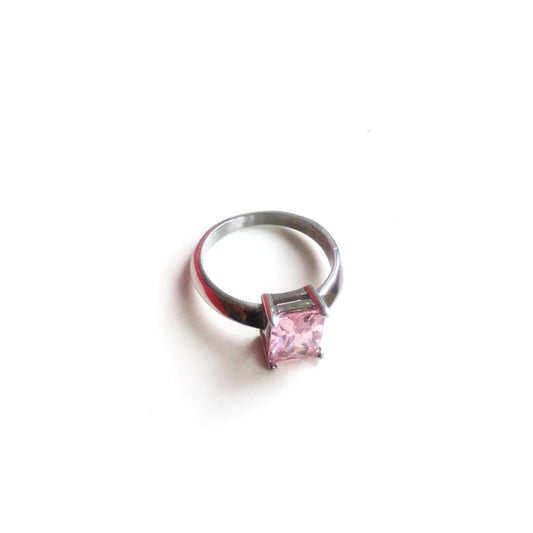 AN JEWELS JEWELRY Mod. AL.RLOY2YS-9 silver ring with pink gemstone