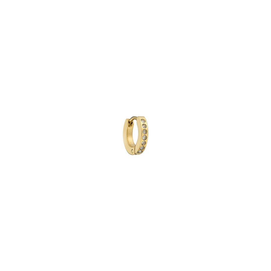 AN JEWELS JEWELRY Mod. AS.PH06YC gold hoop earring with diamond accents
