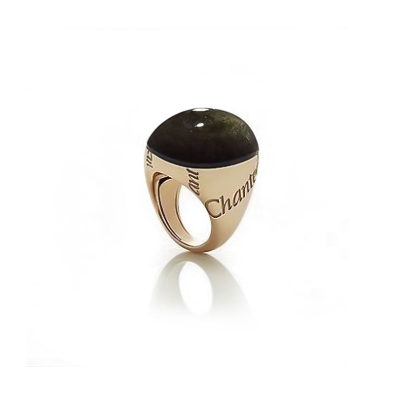 ANELLI CHANTECLER MOD. 35766 Size 56mm jewel, elegant design with dark stone and gold band