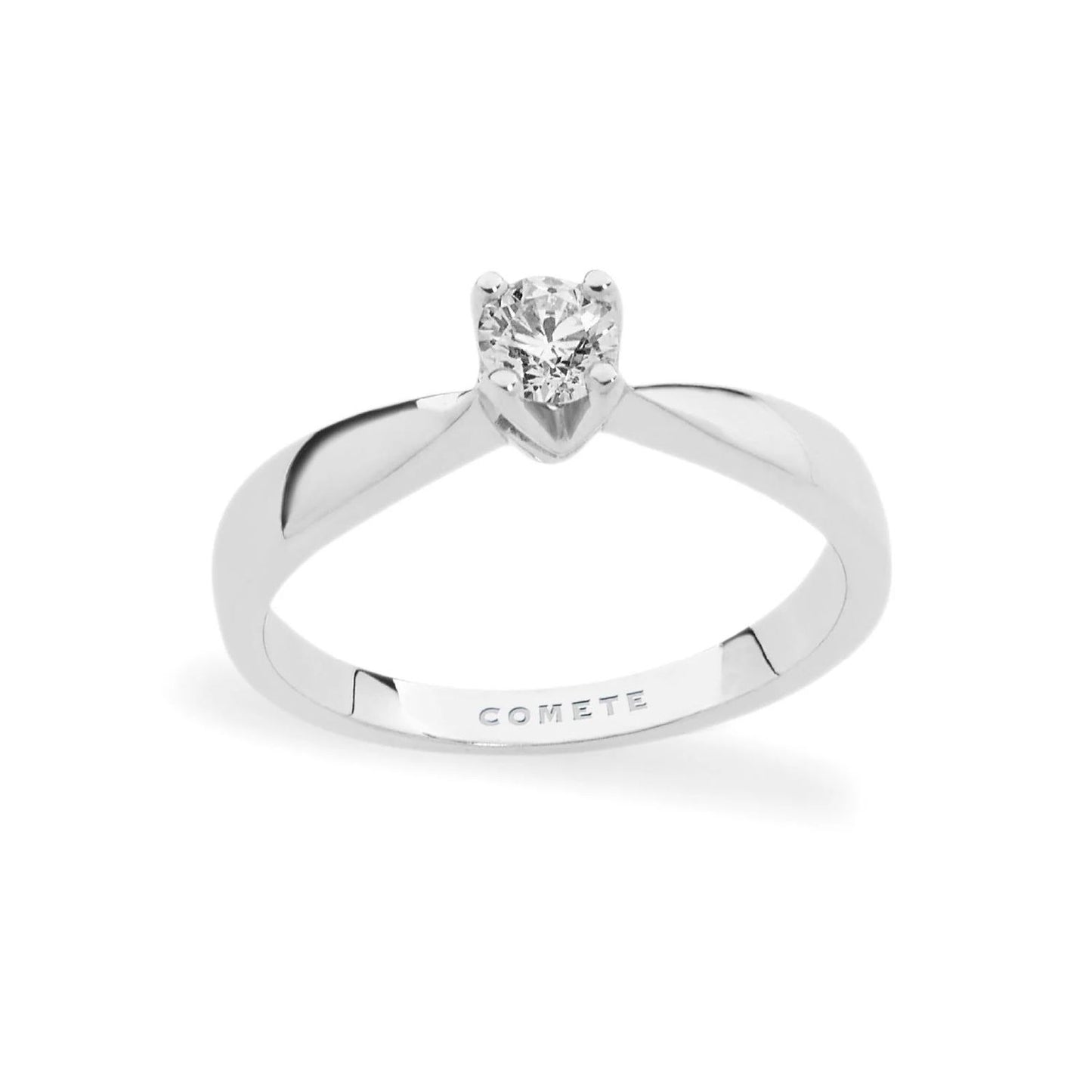 ANELLI COMETE MOD. ANB2062 elegant silver ring with a single diamond detail, perfect for special occasions and timeless style.