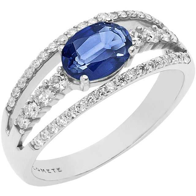 Elegant ANELLI COMETE MOD. ANB2427 with blue gemstone and diamond accents, perfect for special occasions.