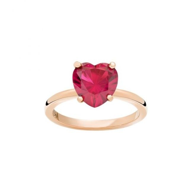 Alt Tag: ANELLI DODO MOD. DAB1006100AM0009R53 heart-shaped gemstone ring in gold setting