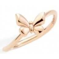 Delicate butterfly design ring, ANELLI DODO MOD. DAC2003BFLYS0009R49 in rose gold finish, elegant jewelry piece for fashion lovers.