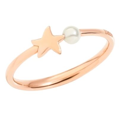 ANELLI DODO MOD. DAC2004STARSWCP9R51 delicate rose gold ring with star and pearl accents, perfect for elegant jewelry collections.
