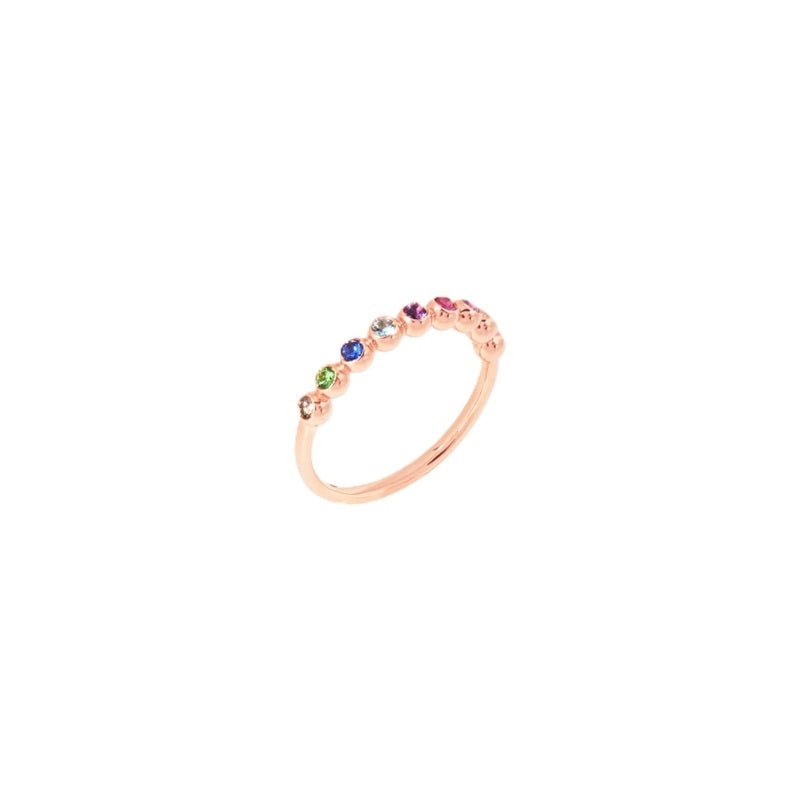 Colorful gemstone ring ANELLI DODO MOD. DAC3005BOLLIVA09R52 in rose gold