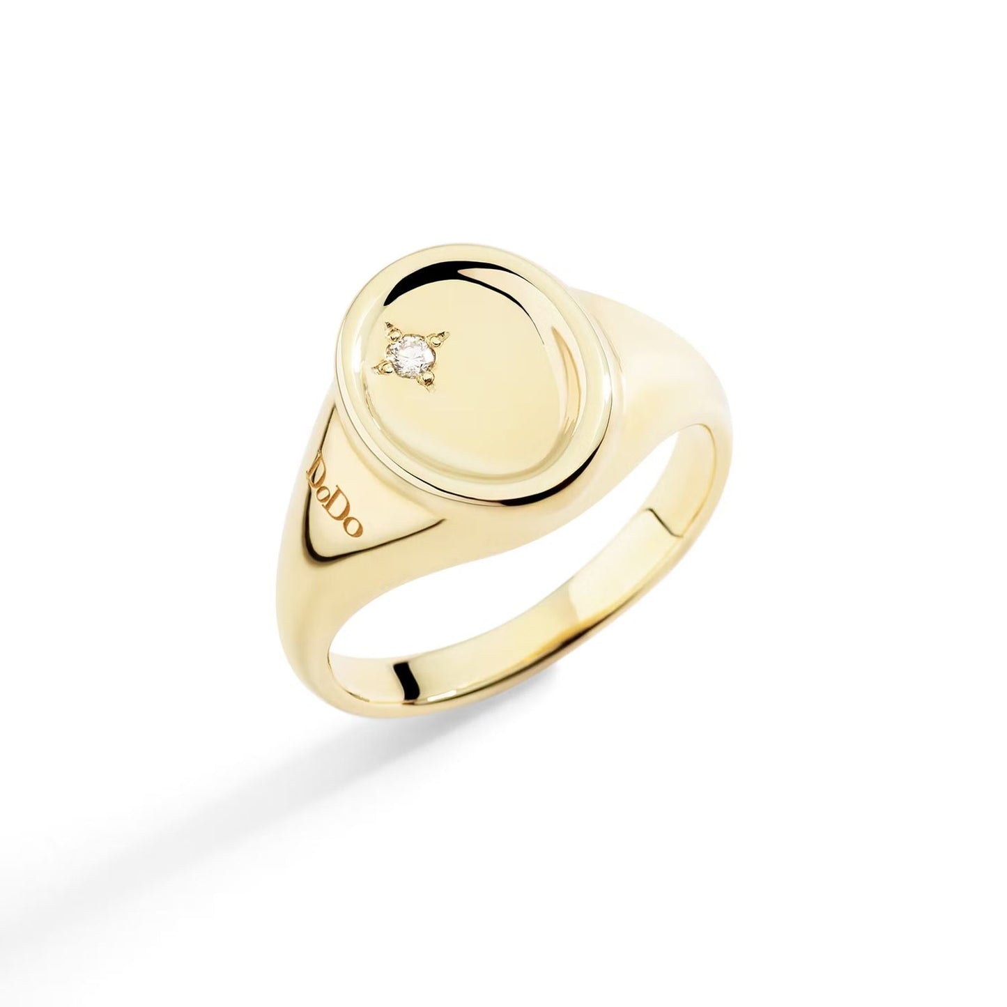 Gold ring with diamond accent, ANELLI DODO MOD. DAC5000SIGNEDB09G50 design, elegant and timeless jewelry piece for men and women.