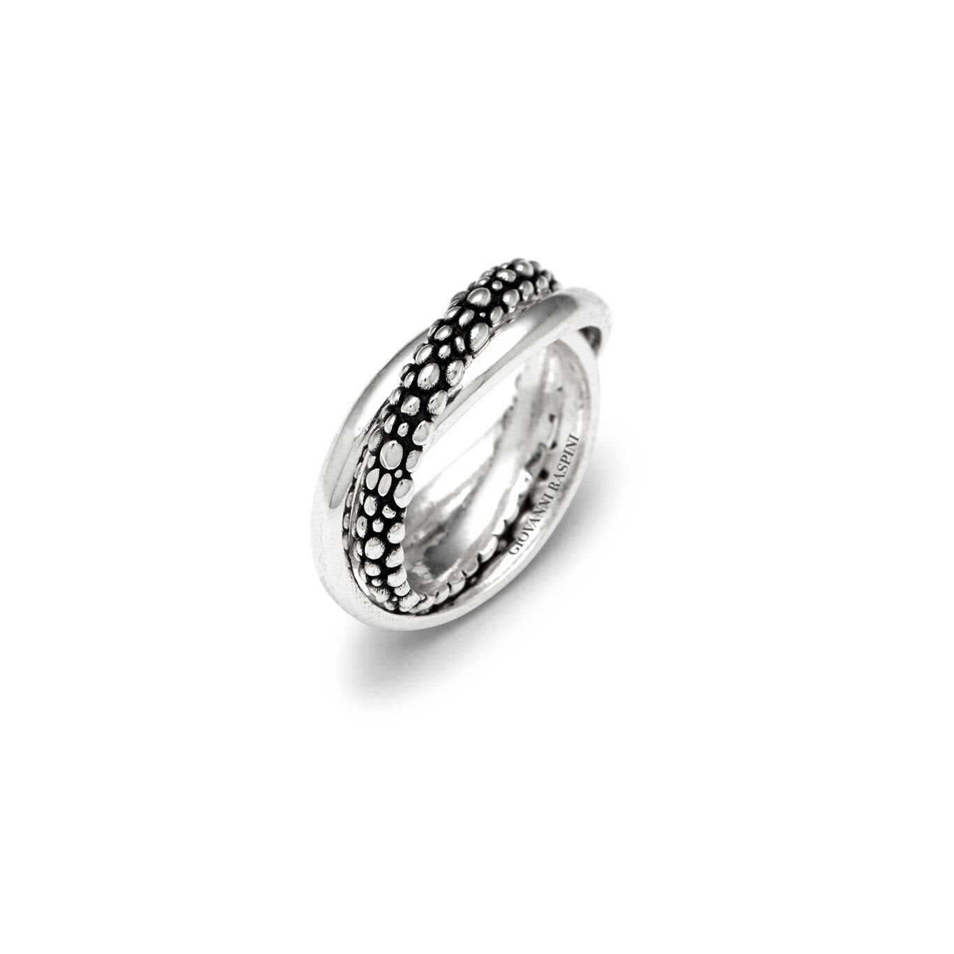 Sterling silver ANELLI RASPINI MOD. 12250_16 with unique textured design