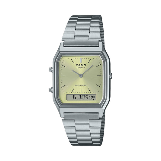 CASIO VINTAGE Mod. EDGY COLLECTION SUNRAY DIAL - GREEN LEMON-0