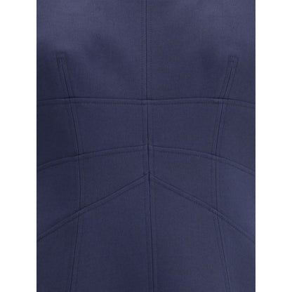 Alexander McQueen Blue Wool Casual Dress