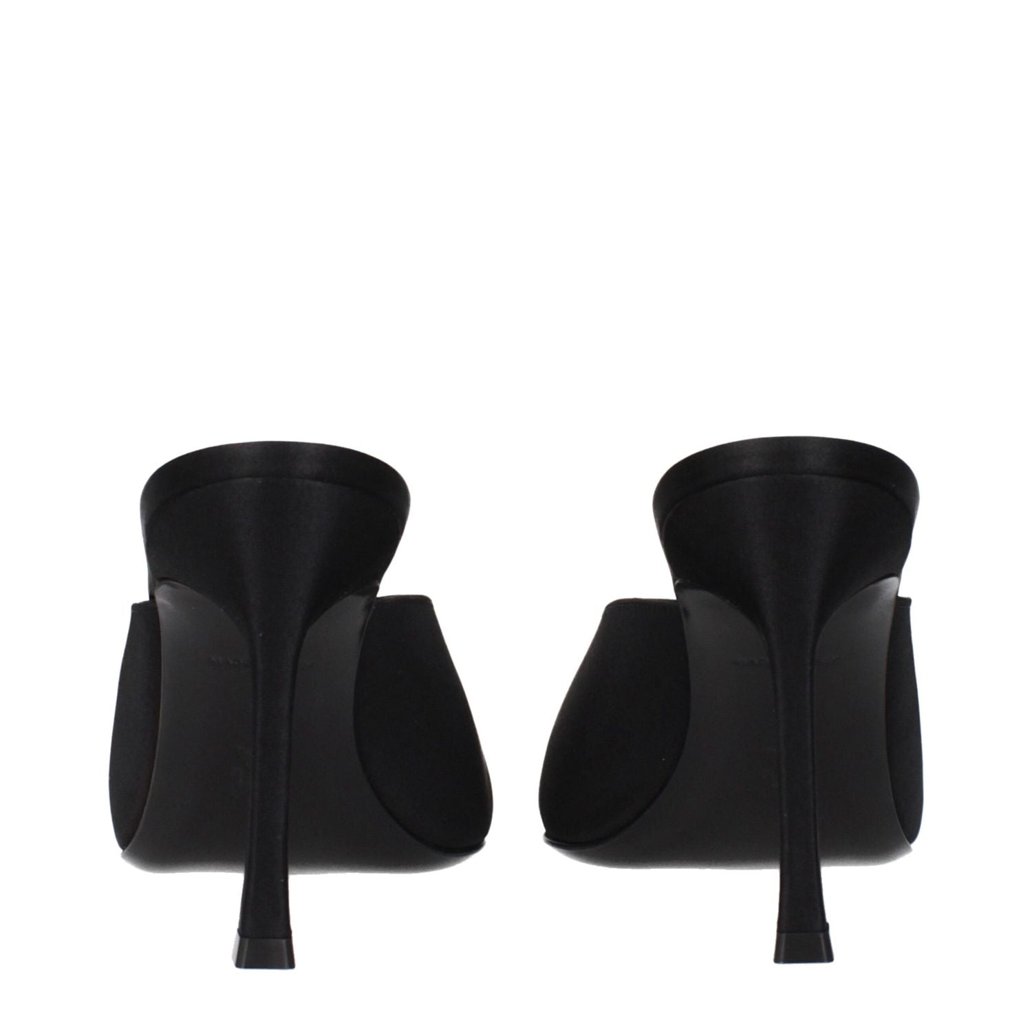 Amina Muaddi Black Satin Pumps