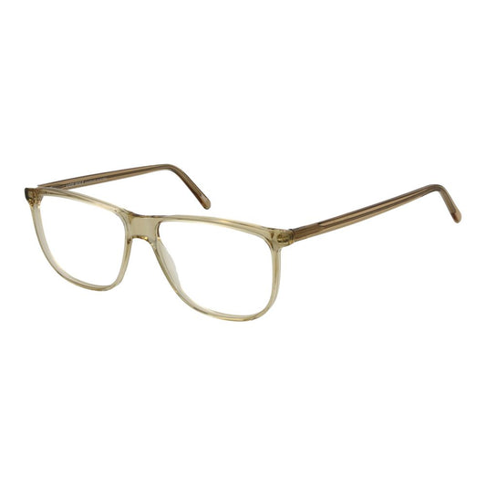 Andy Wolf Beige Unisex Glasses Frame in full-rim acetate with demo lenses, showcasing rectangular style and elegant design.