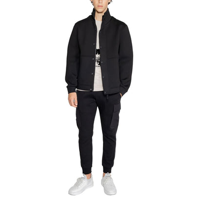 Antony Morato Black Polyester Full-Length Jacket