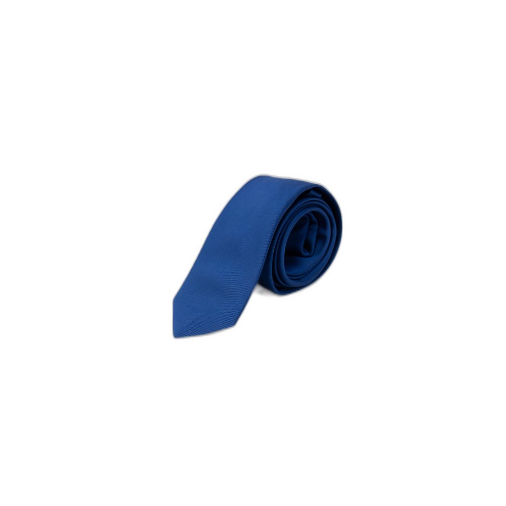 Antony Morato Blue Silk Ties And Formal Accessory, elegant men's tie with shiny finish, ideal for professional and special occasions.