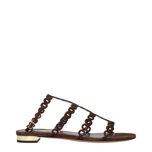 Aquazzura Brown Leather Sandals