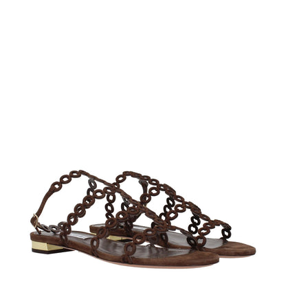 Aquazzura Brown Leather Sandals