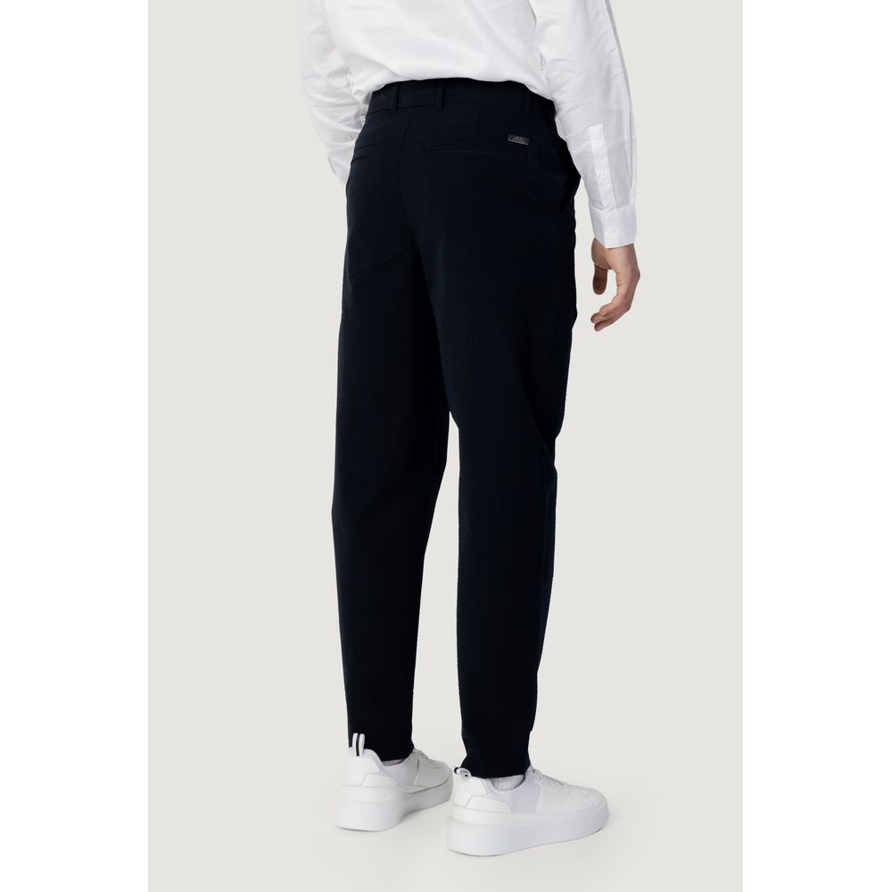 Armani Exchange Blue Cotton Casual Pants