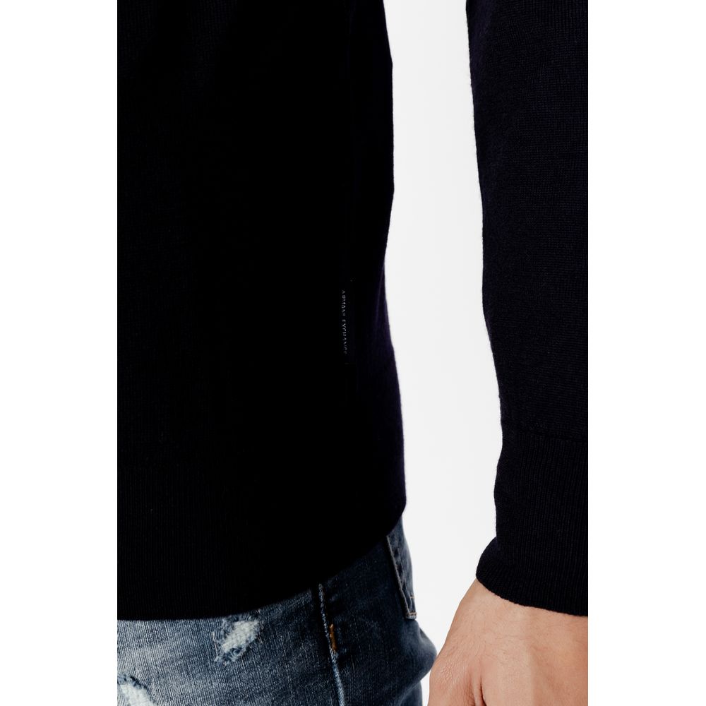 Armani Exchange Blue Wool Sweatshirt