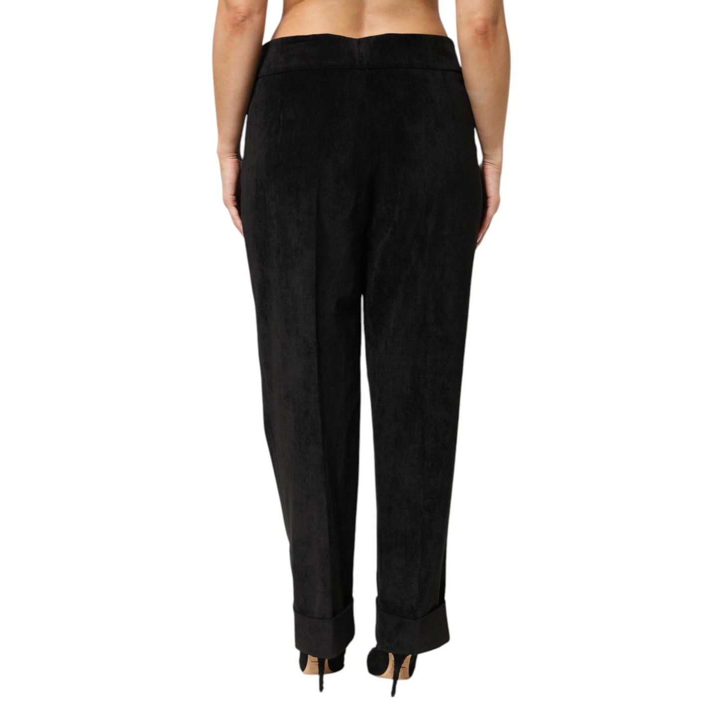 BENCIVENGA Black High Waist Straight Dress Trouser Pants BENCIVENGA