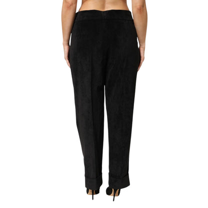 BENCIVENGA Black High Waist Straight Dress Trouser Pants BENCIVENGA