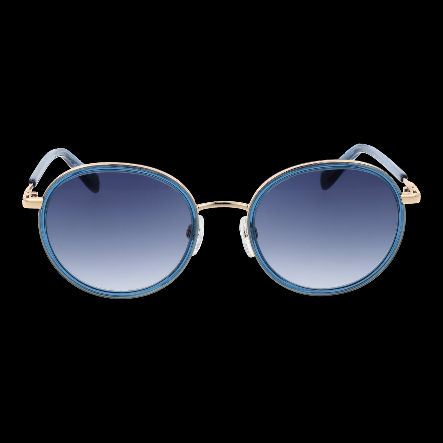 BENETTON MOD. BE7048 52285 lady sunglasses with blue gradient lenses on a black background