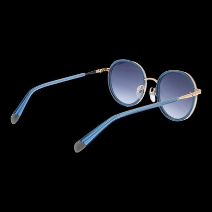 Ladies sunglasses BENETTON MOD. BE7048 52285 with blue gradient lenses and thin metal frame, stylish eyewear for women.