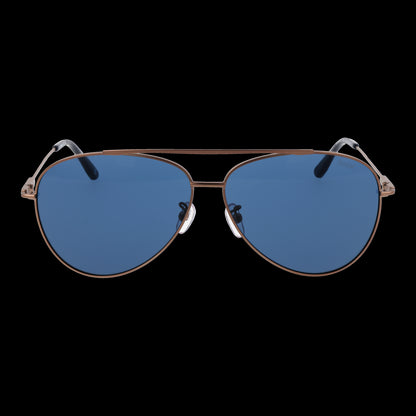 BMW MOD. BW0045-H 6235V sunglasses for gentlemen with aviator design and blue lenses, elegant fashion accessory for men.