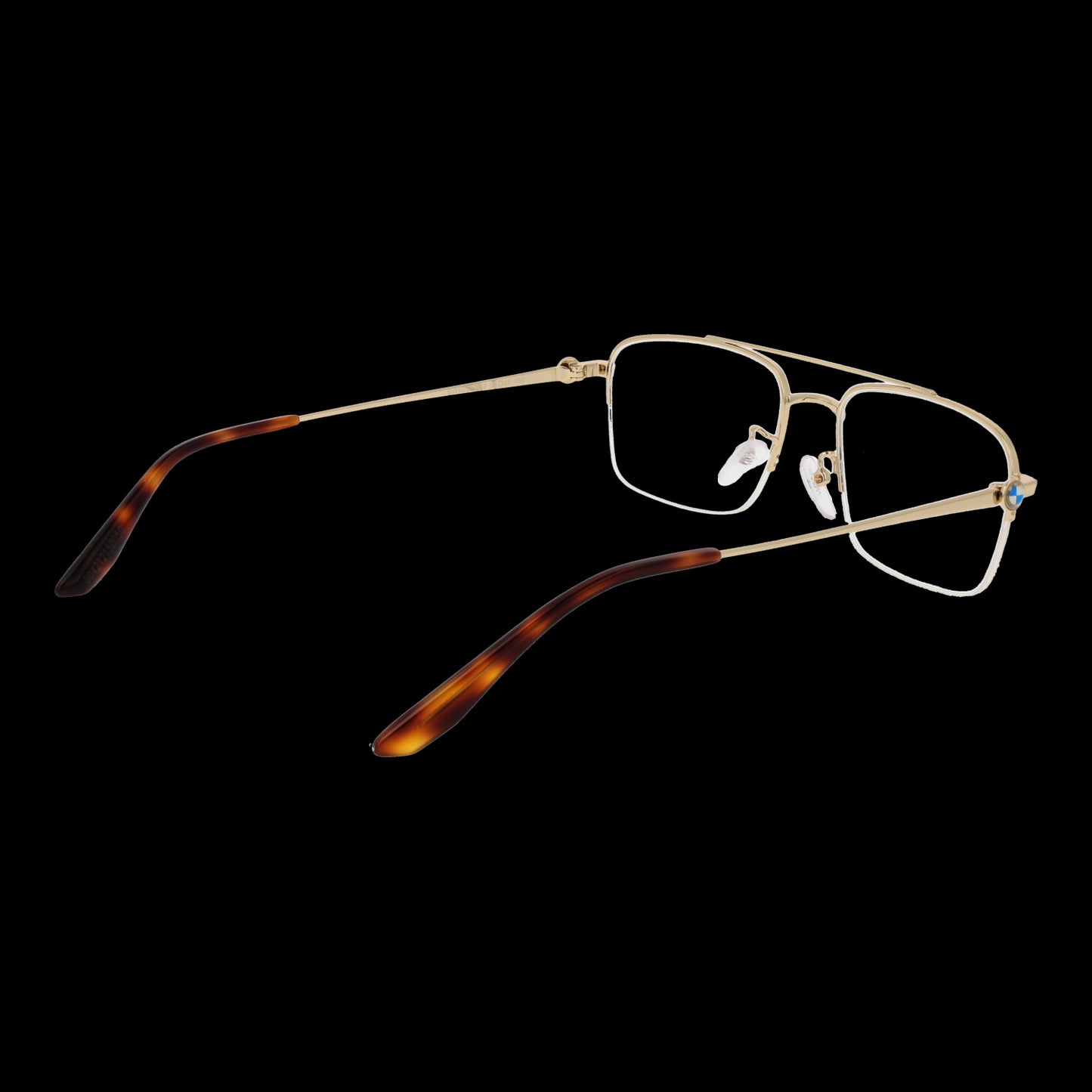BMW MOD. BW5039 54032 gent glasses with gold frame and tortoiseshell temples, luxury eyewear for men, stylish and elegant design.