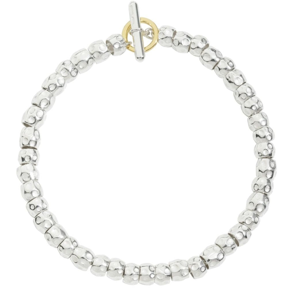 BRACCIALI DODO MOD. DBB4000GRANE000OAXL silver bead bracelet with toggle clasp