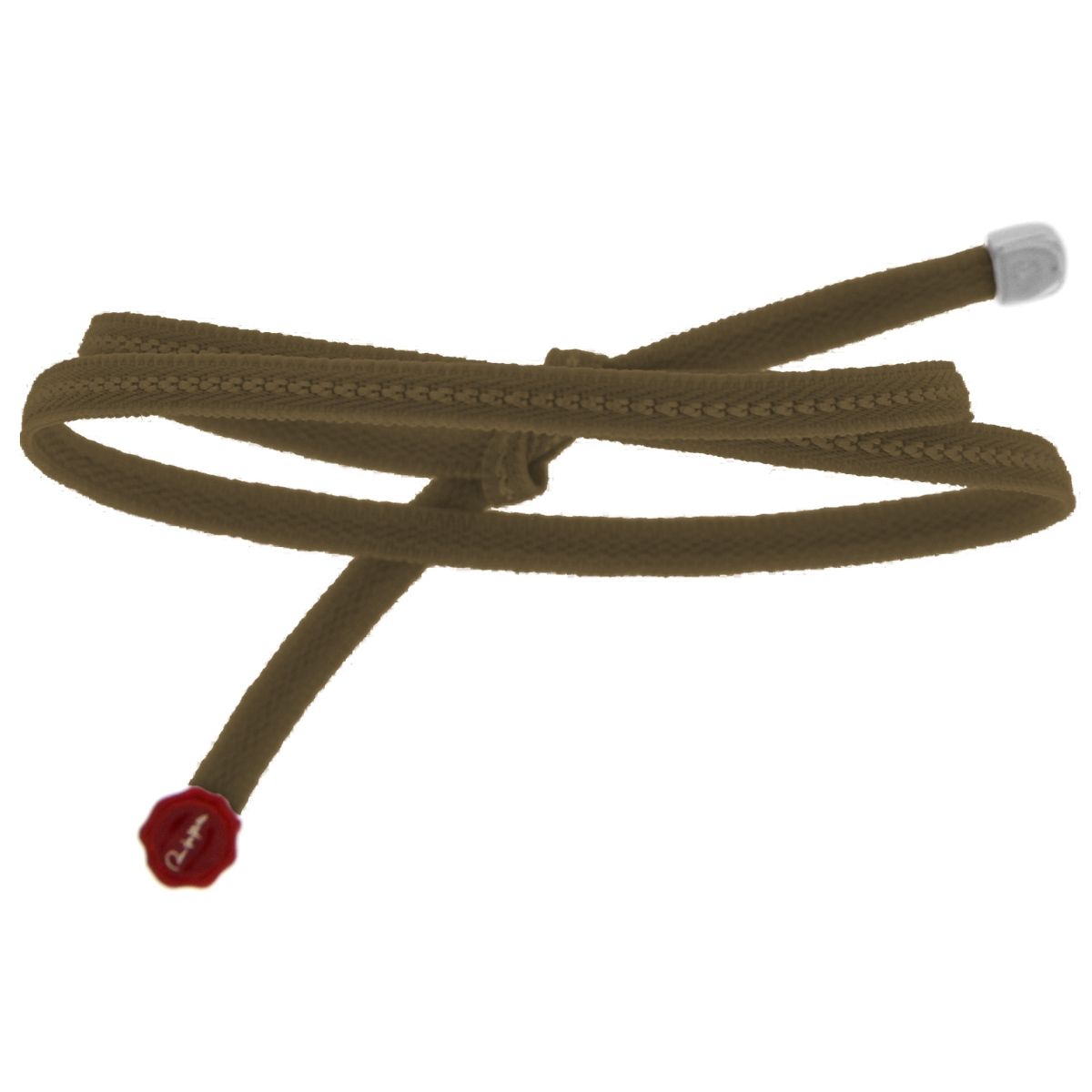 BRACCIALI RUE DES MILLE MOD. XB-BR04 brown elastic bracelet with decorative ends.