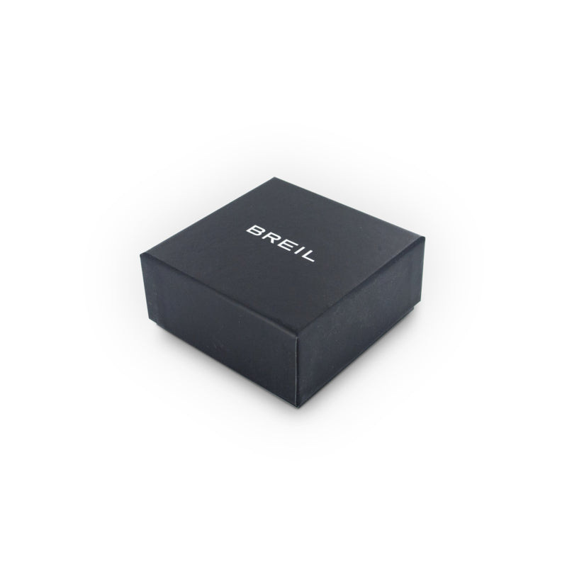 Official box of BREIL JEWELS Mod. TJ2989 bracelet for gents, featuring quartz analog movement and silver material.