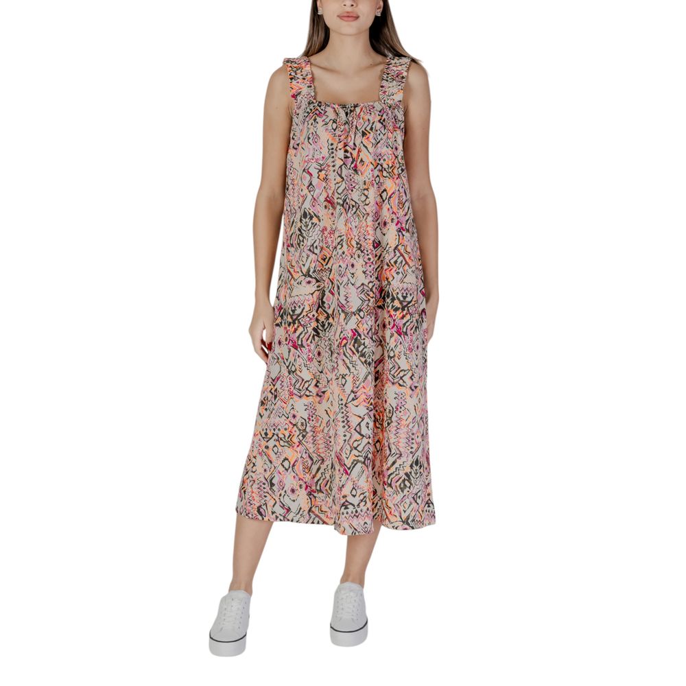 B.Young Multicolor Cotton Long Dress