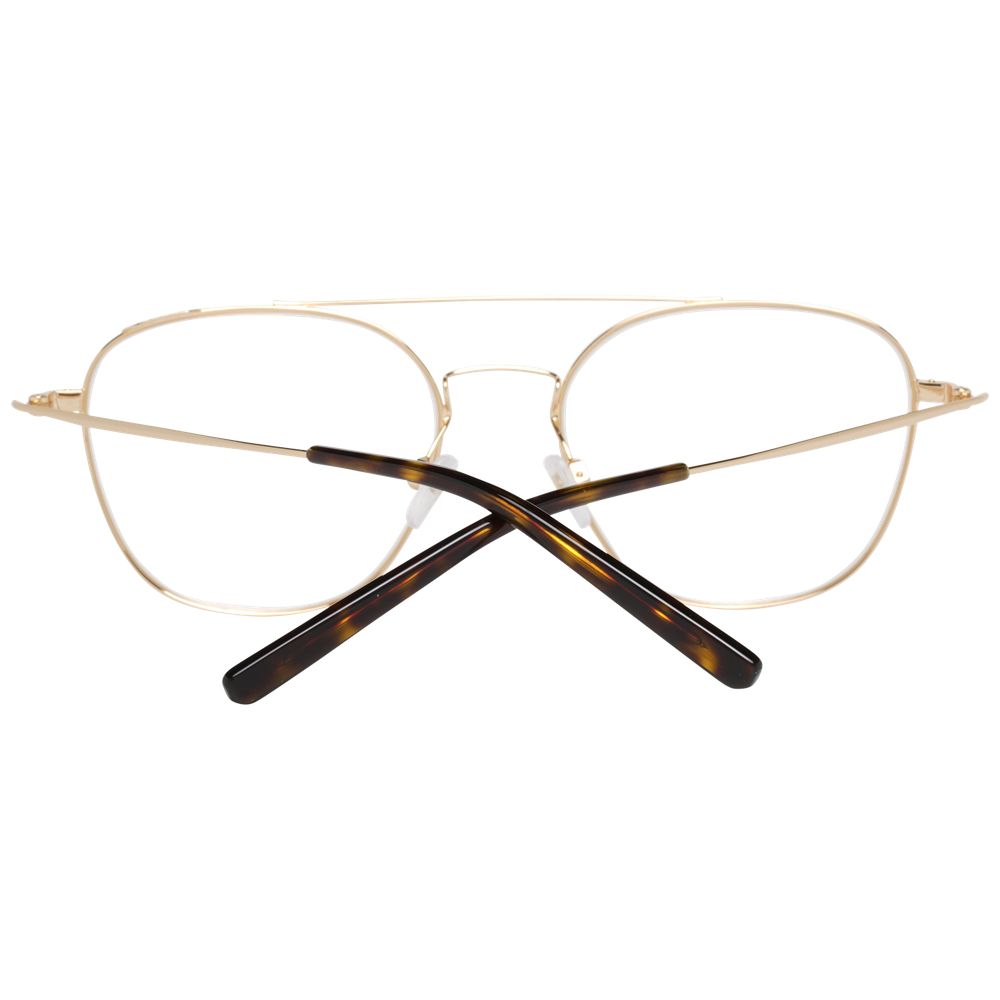 Bally Gold Men Glasses Frame, full-rim, round style with metal & plastic material, perfect for a stylish look.