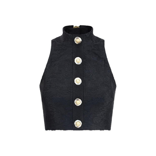 Balmain Baroque crop Top BA-FF1AB495JK650PA-IT36 | XS