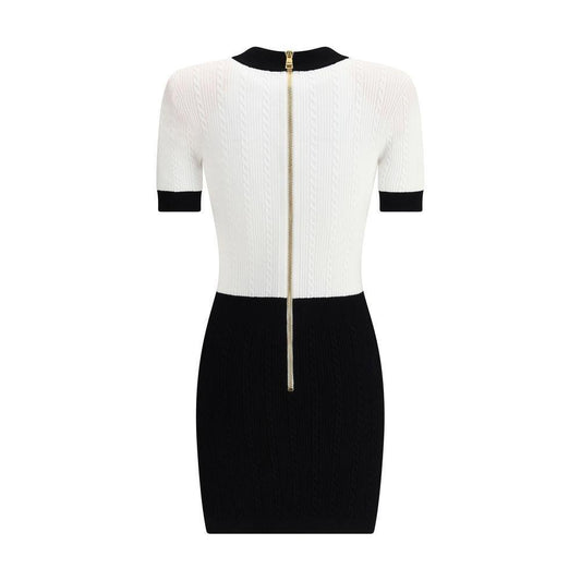 Balmain Braided pattern midi Dress BA-FF1R6033KI50EAB-IT36 | XS