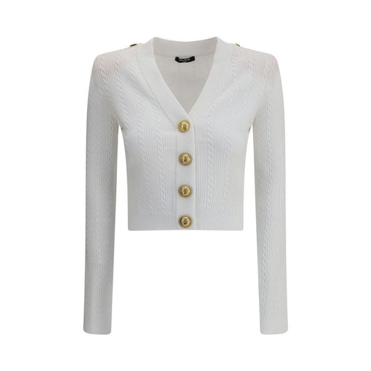 Balmain Ribbed and braided Cardigan BA-FF1KL245KI500FA-IT36 | XS