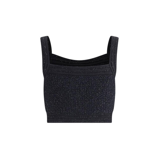 Balmain Tweed crop Top BA-FF1AB052KI740PA-34