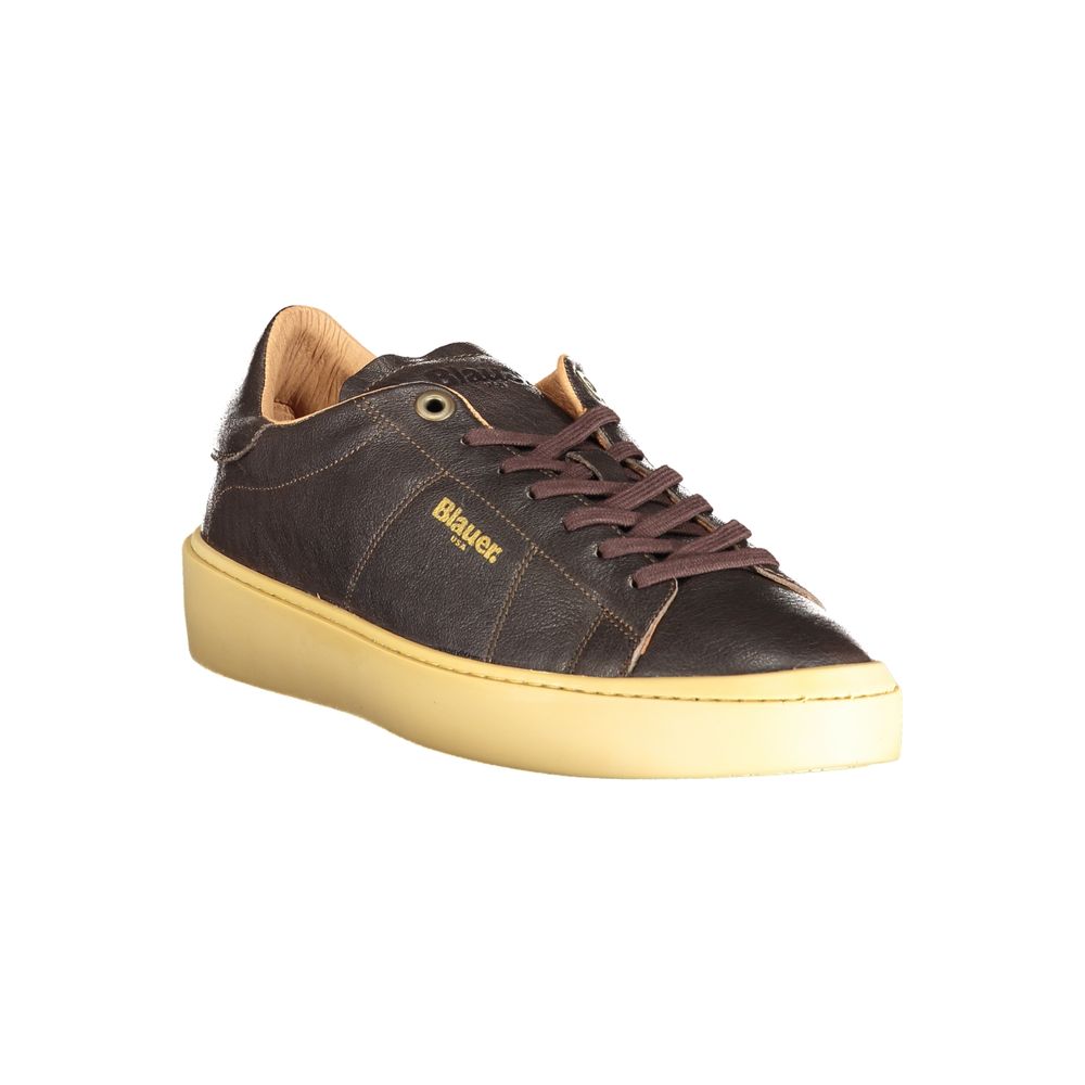 Blauer Marrone Leather Men Sneaker