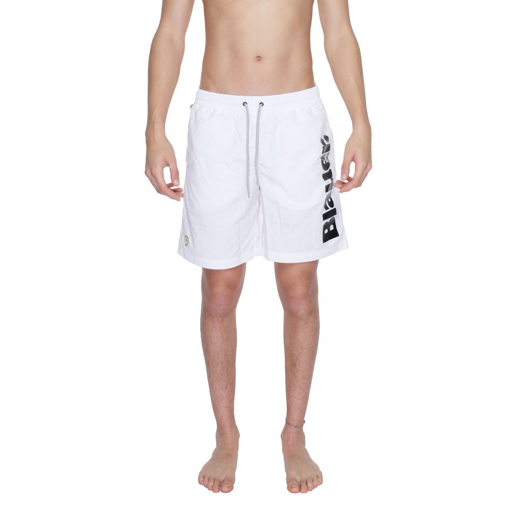Blauer White Polyamide Swim Shorts
