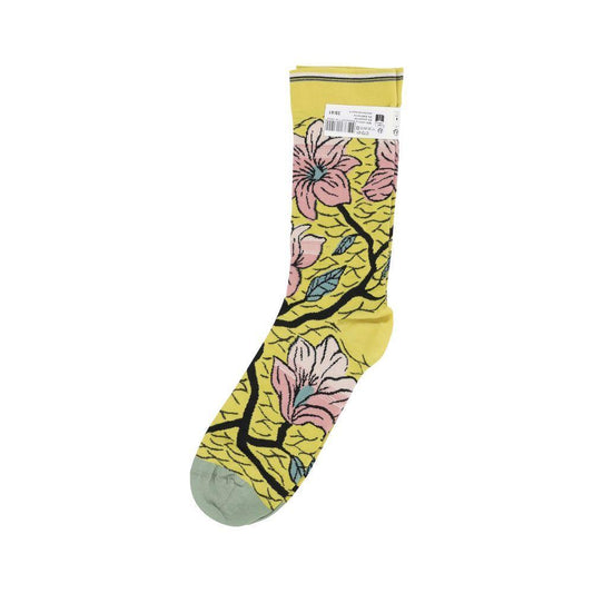 Bonne Maison Floral pattern Socks BO-CT201SULFURE-36-38