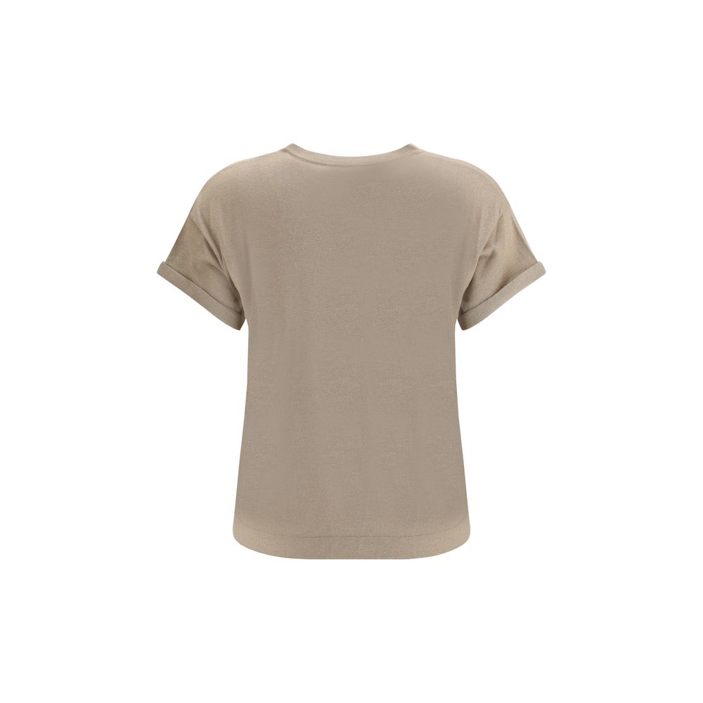 Brunello Cucinelli Beige Nylon T-Shirt