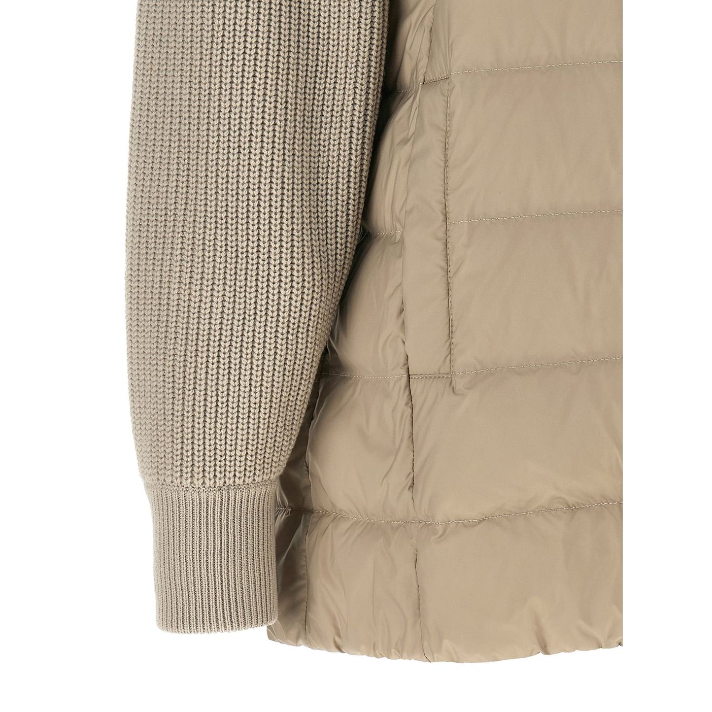 Brunello Cucinelli Beige Polyester Full-Length Jacket