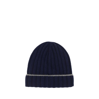 Brunello Cucinelli Blue Cashmere Beanie
