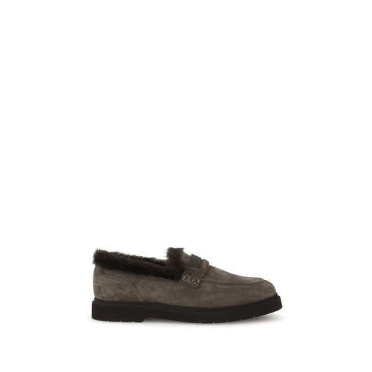Brunello Cucinelli Furry Loafers BR-MZSFG2569C8769-EU38/US8